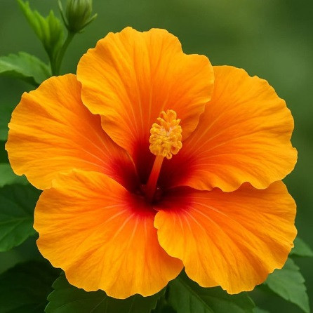 Hibiscus Petit Sunrise yellow orange gradient flower bloom