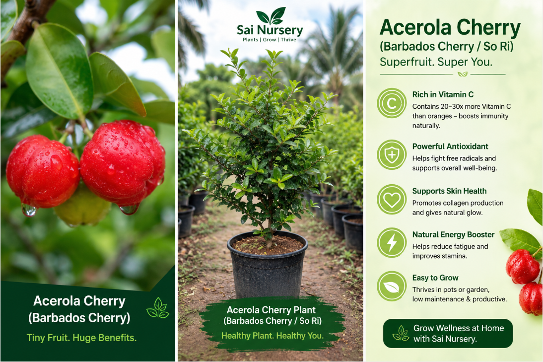 acerola cherry dwarf, barbadors cherry dwarf