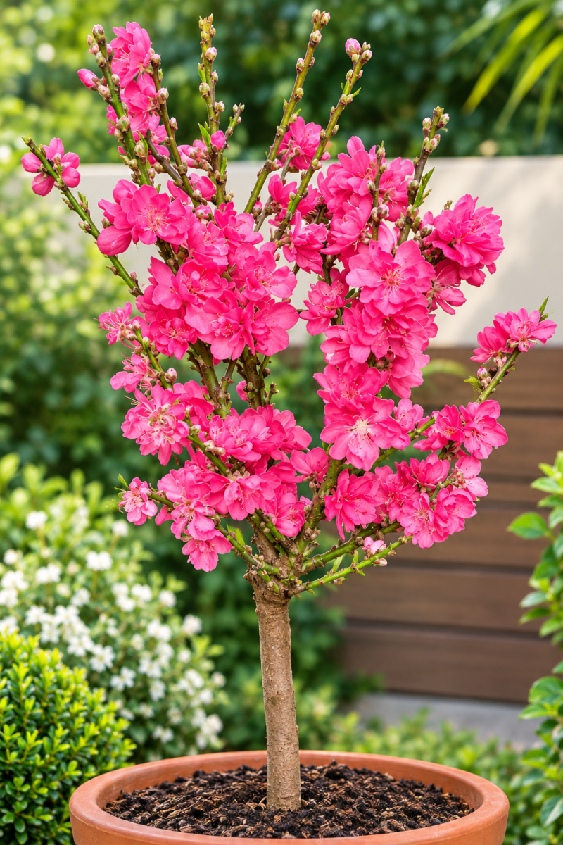 super dwarf peach tree with fruit for sale at sai nursery sydney