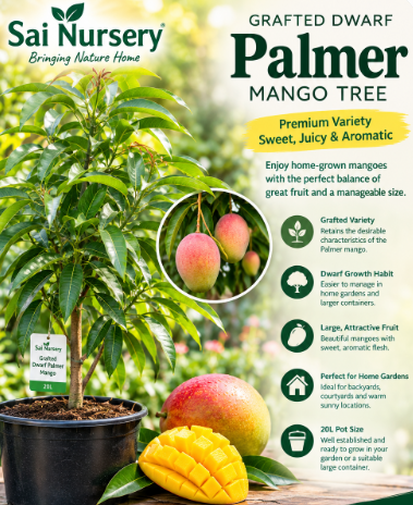 Grafted Dwarf Palmer Mango Tree 20L at Sai Nursery Sydney