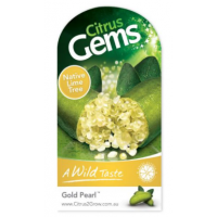 Golden citrus pearls bursting with tangy flavour